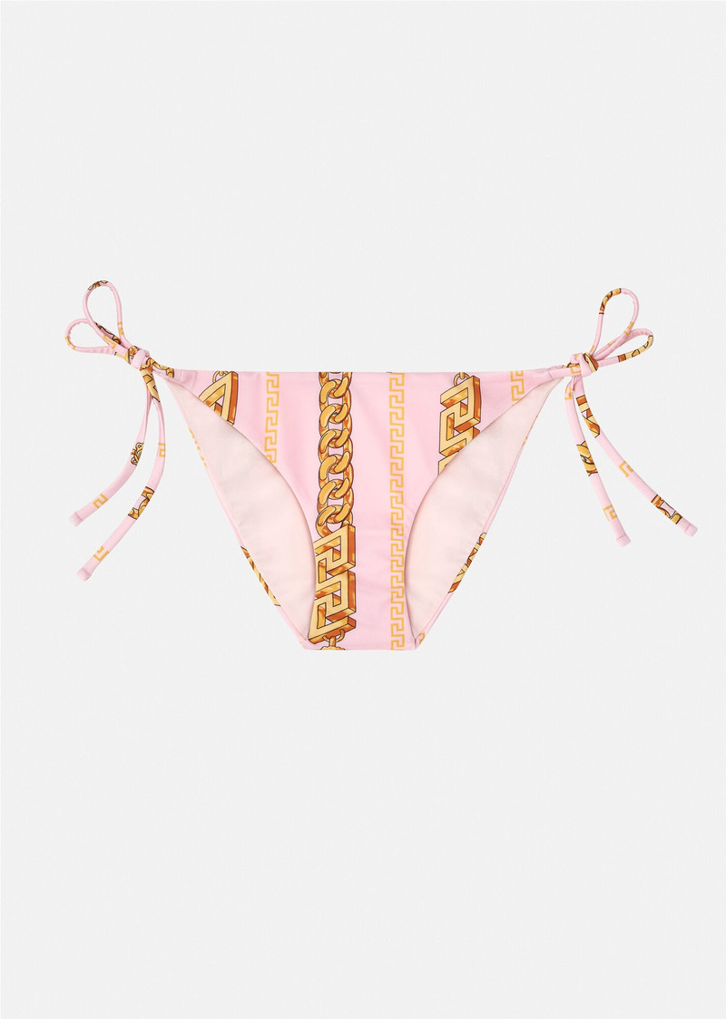 Chain Pinstripe Bikini Bottoms - 1