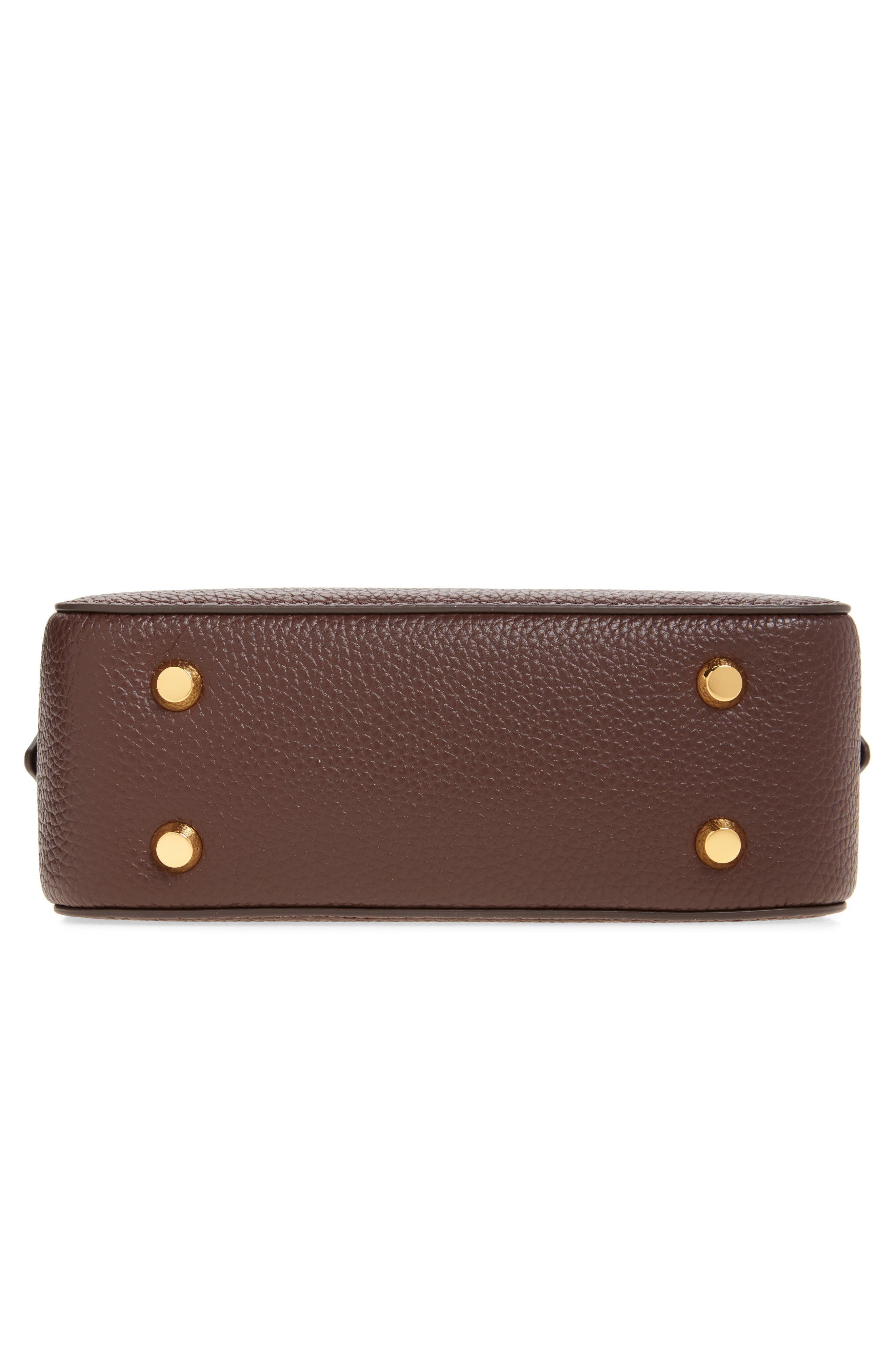 Veronica Beard Boxy Top Handle Leather Bag in Dark Raisin at Nordstrom - 5