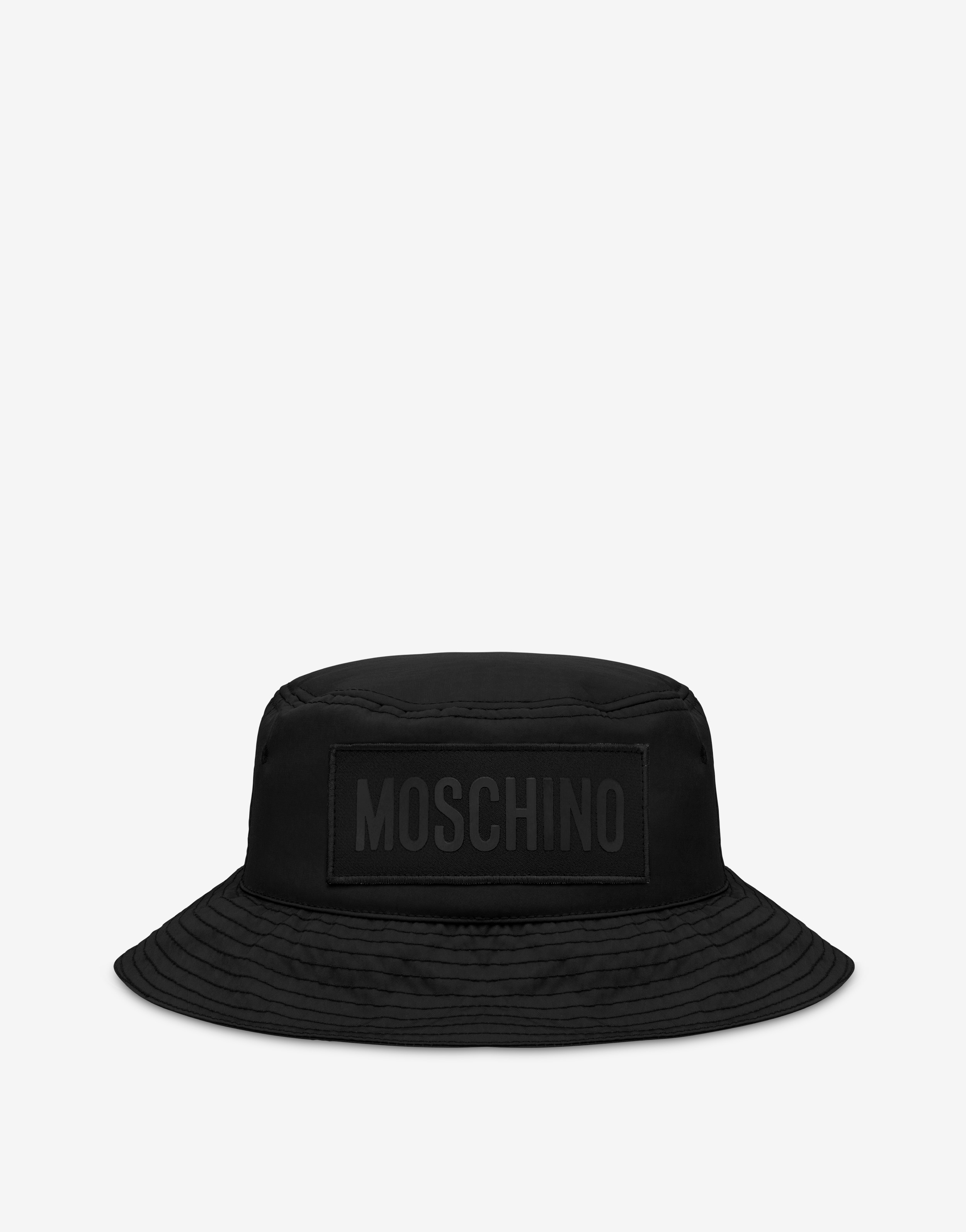 LOGO PATCH NYLON BUCKET HAT - 1