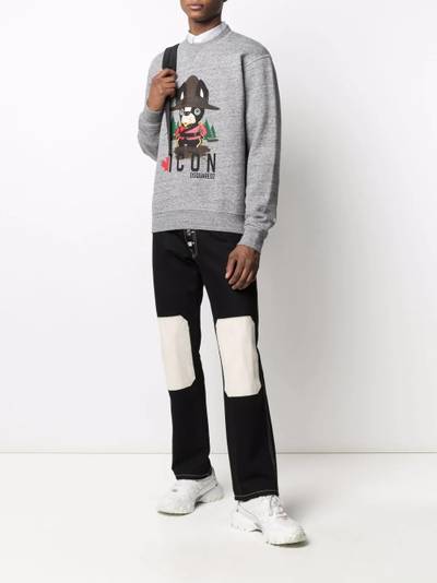 DSQUARED2 graphic-print cotton sweatshirt outlook