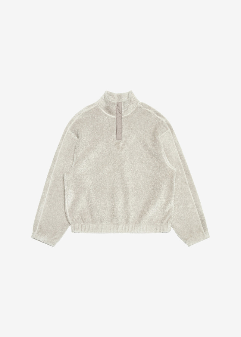 Amomento Fluffy Oversized Half Neck Pullover - Grey 1