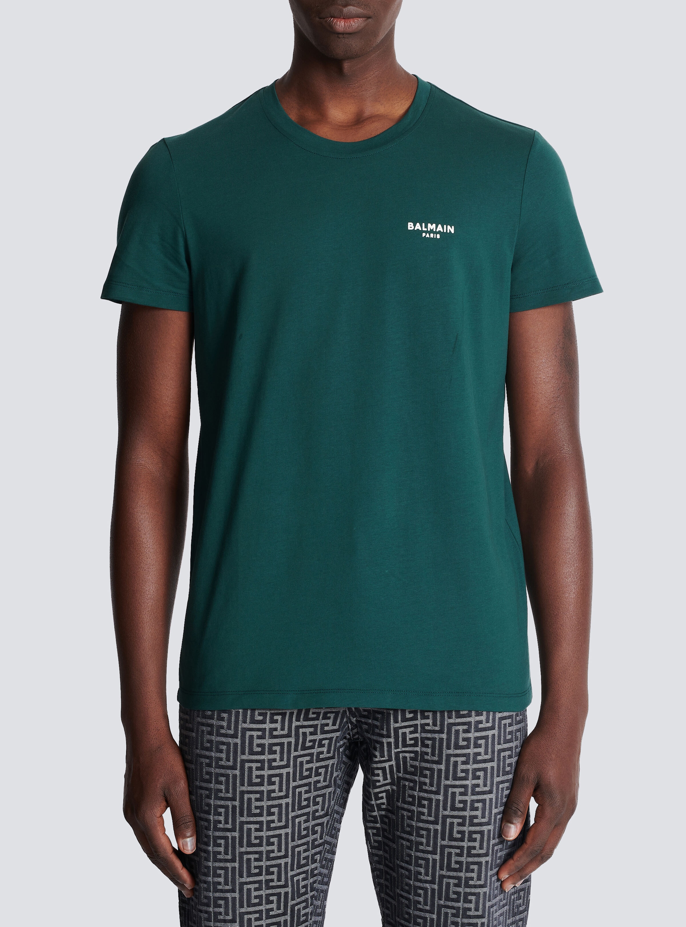 Flocked Balmain T-shirt - 5