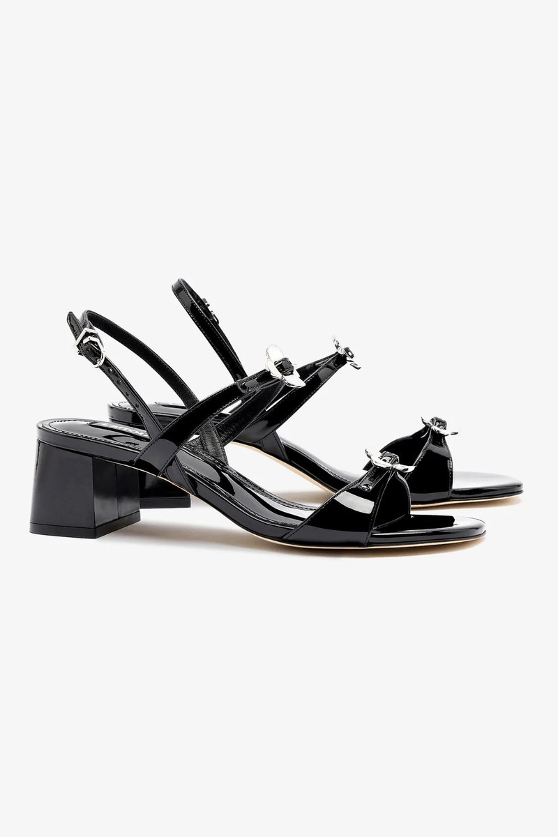 Larroudé Tinx Block In Black Patent Leather outlook