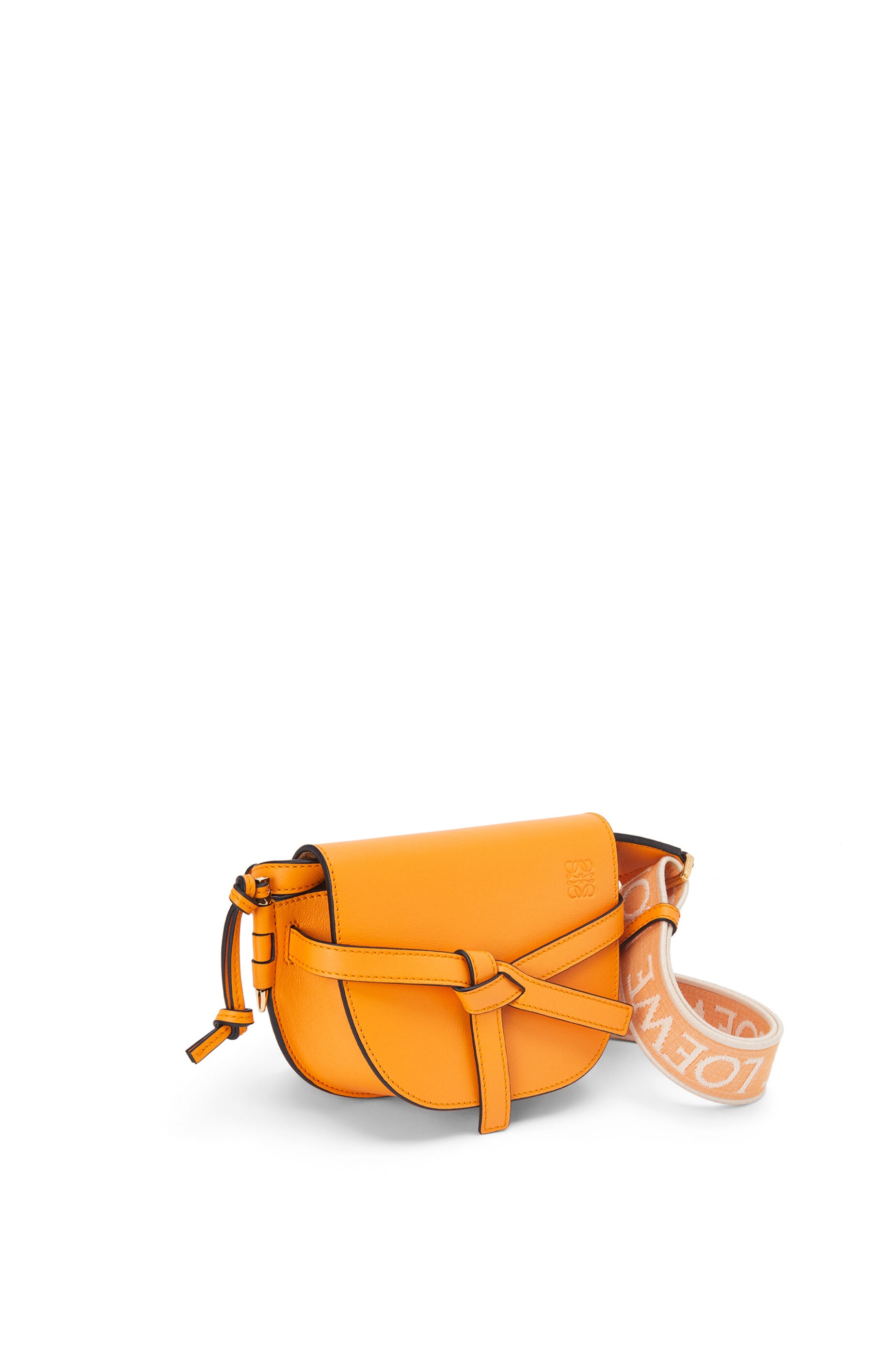 Mini Gate Dual bag in soft calfskin and jacquard - 2