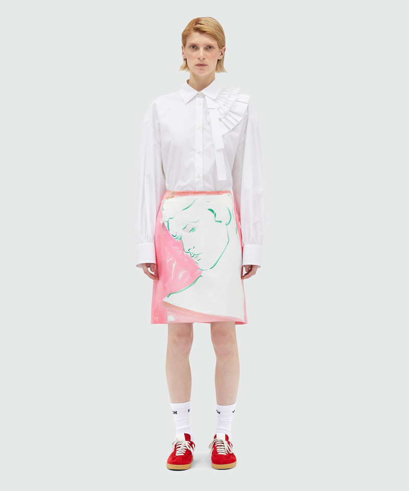 MSGM Flared skirt with Luke Edward Hall x MSGM print outlook