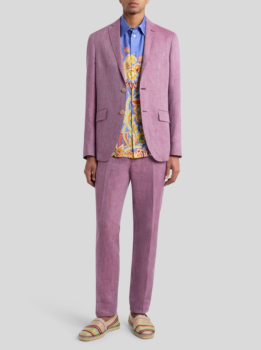 SLUB LINEN-BLEND BLAZER - 3