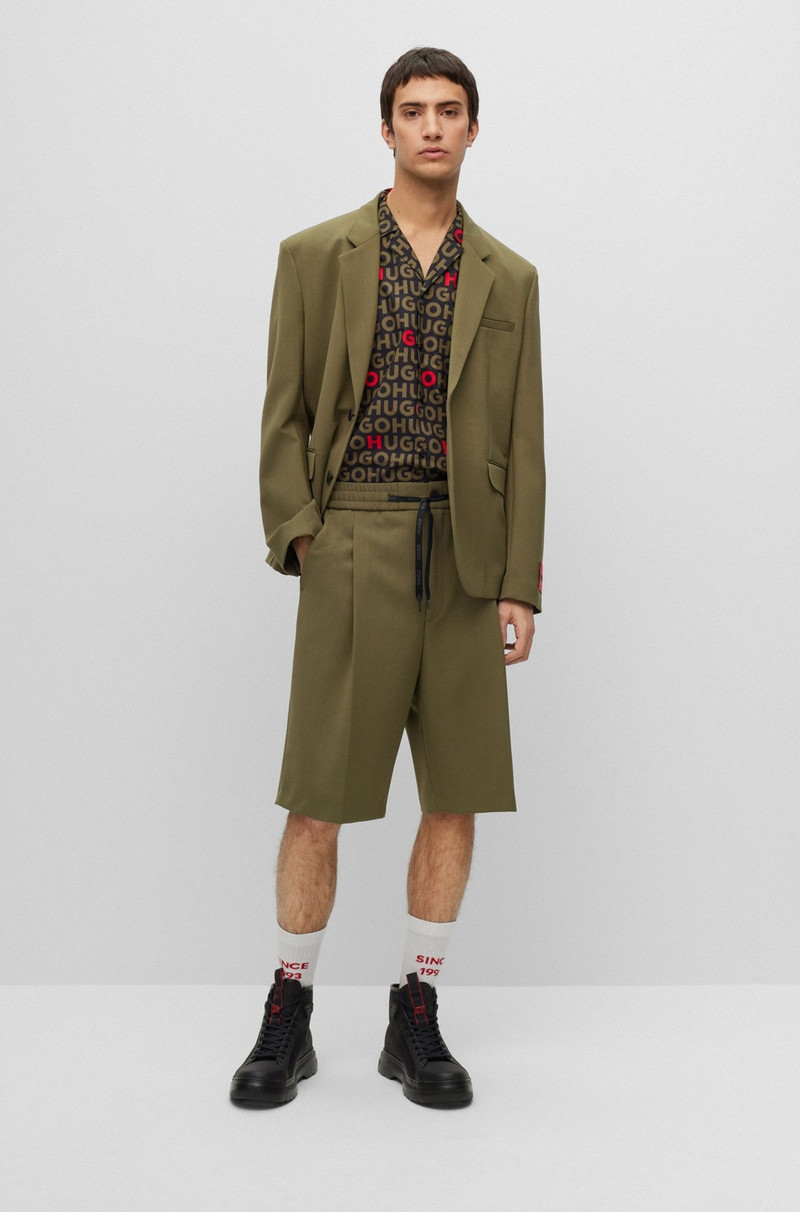 HUGO RELAXED-FIT SHORTS IN STRUCTURED PERFORMANCE-STRETCH FABRIC outlook