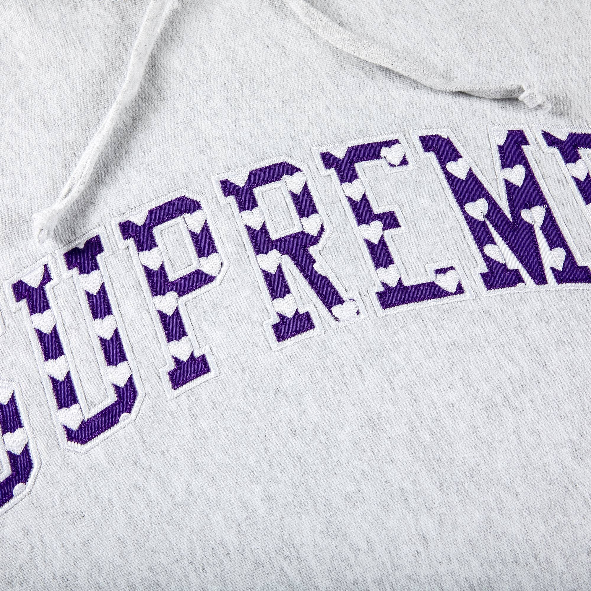 Supreme Hearts Arc Hooded Sweatshirt 'Ash Grey' - 2