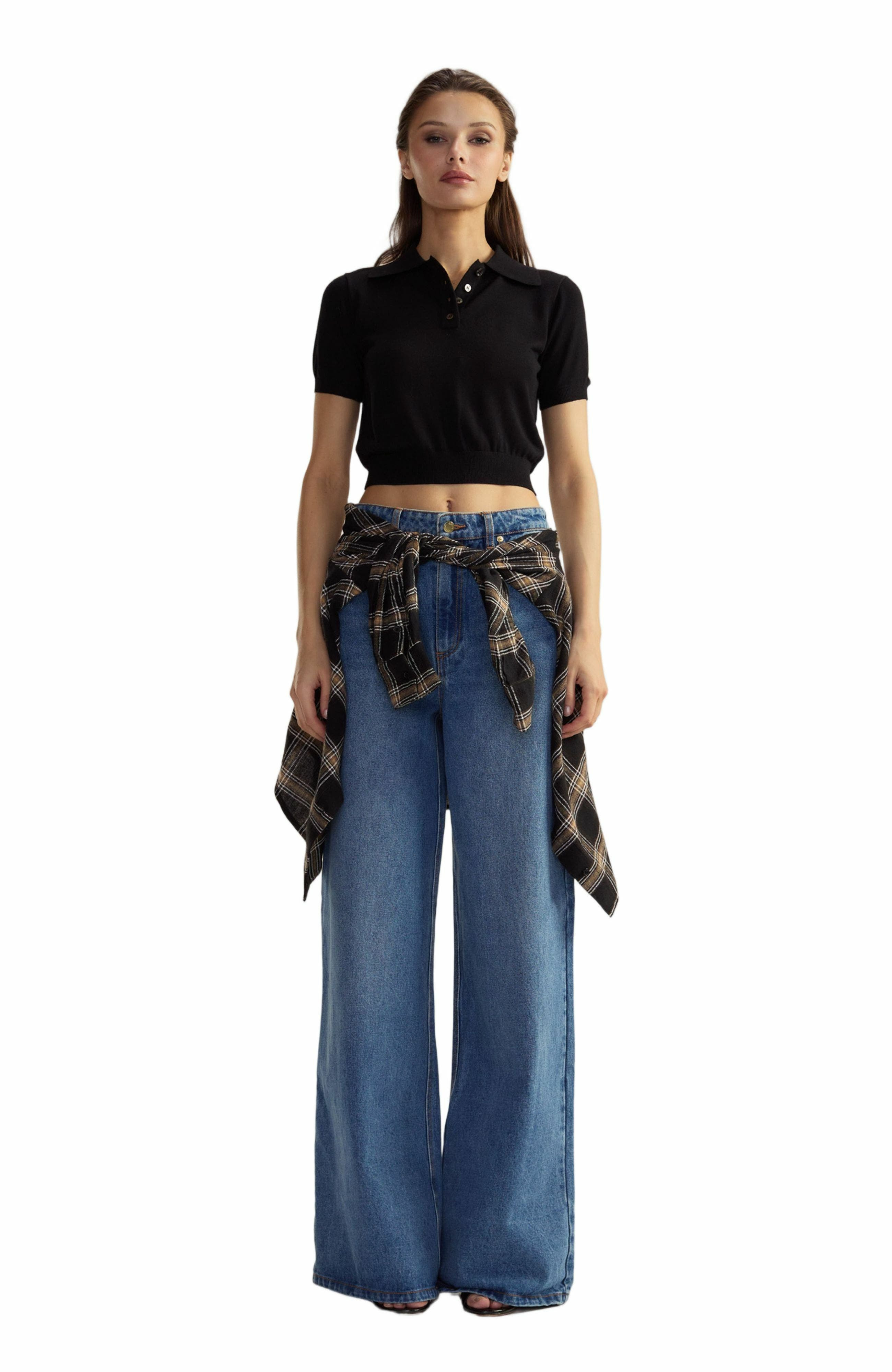 Cynthia Rowley Aspen Knit Polo in Black at Nordstrom - 1
