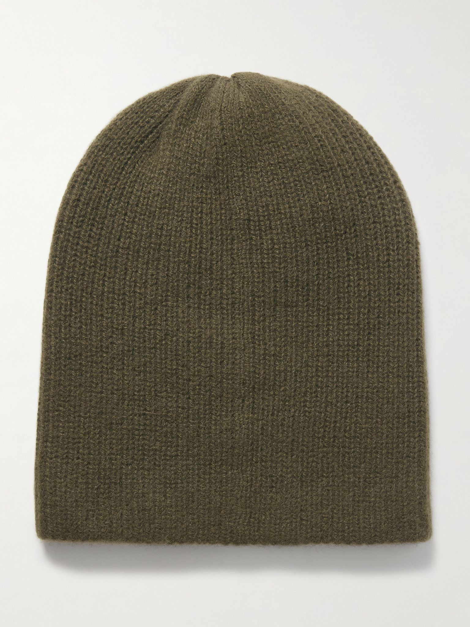 Watchman ribbed cashmere beanie Green - 1