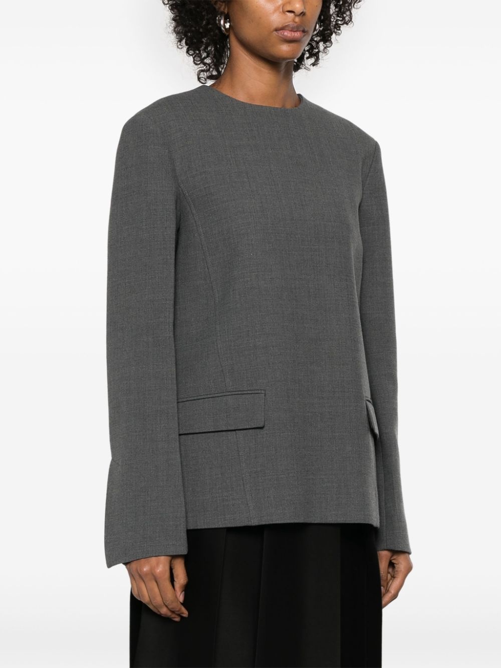 mélange-effect blouse - 3