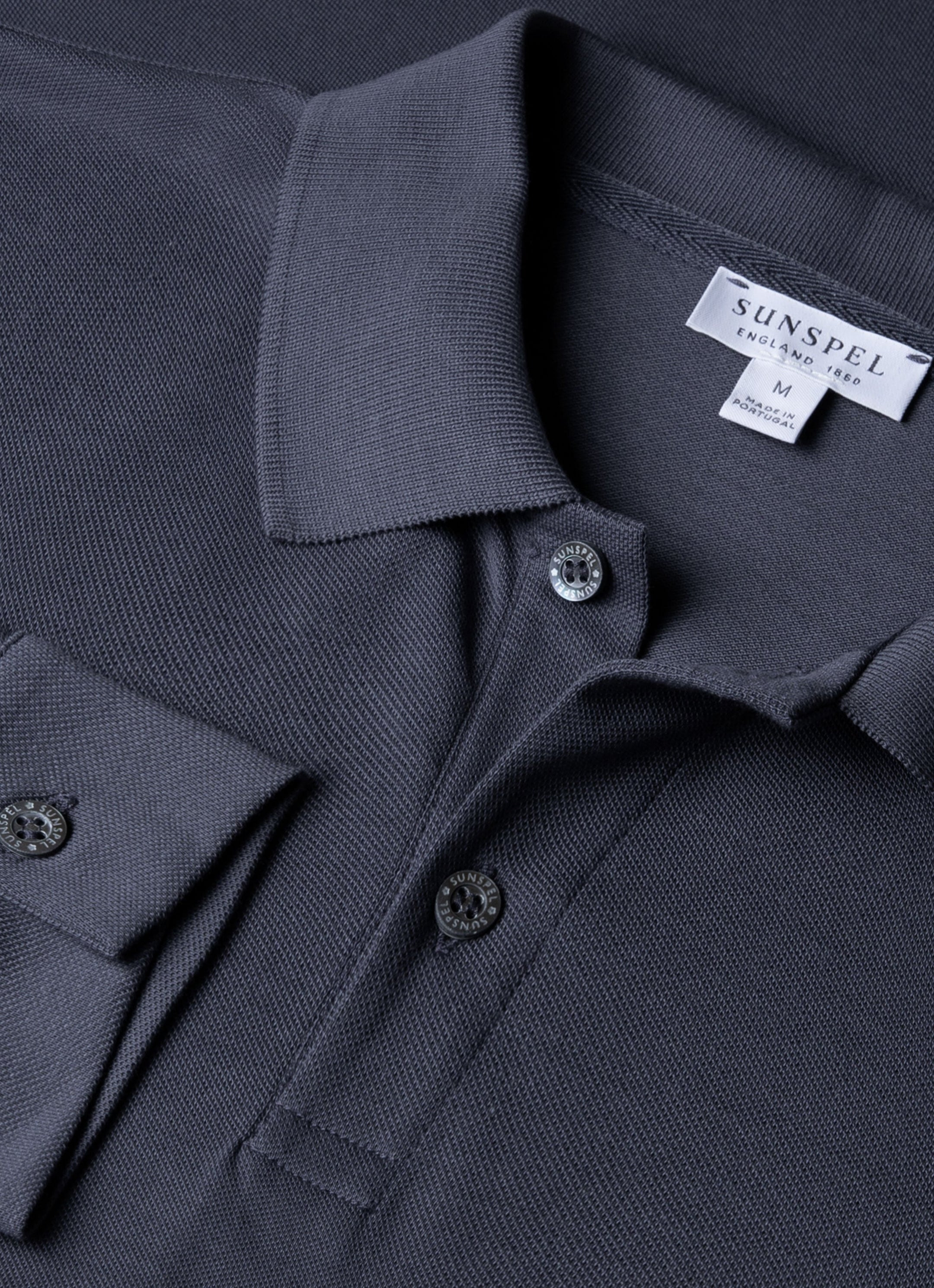Long Sleeve Piqué Polo Shirt - 4