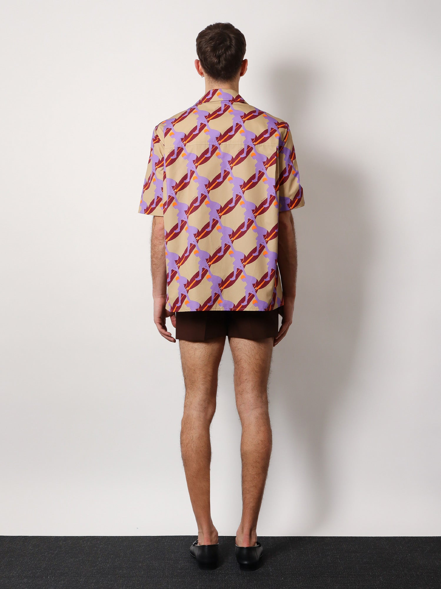 Gucci Bowling Cotton Popeline Shirt With All-Over Surfer Print - 3