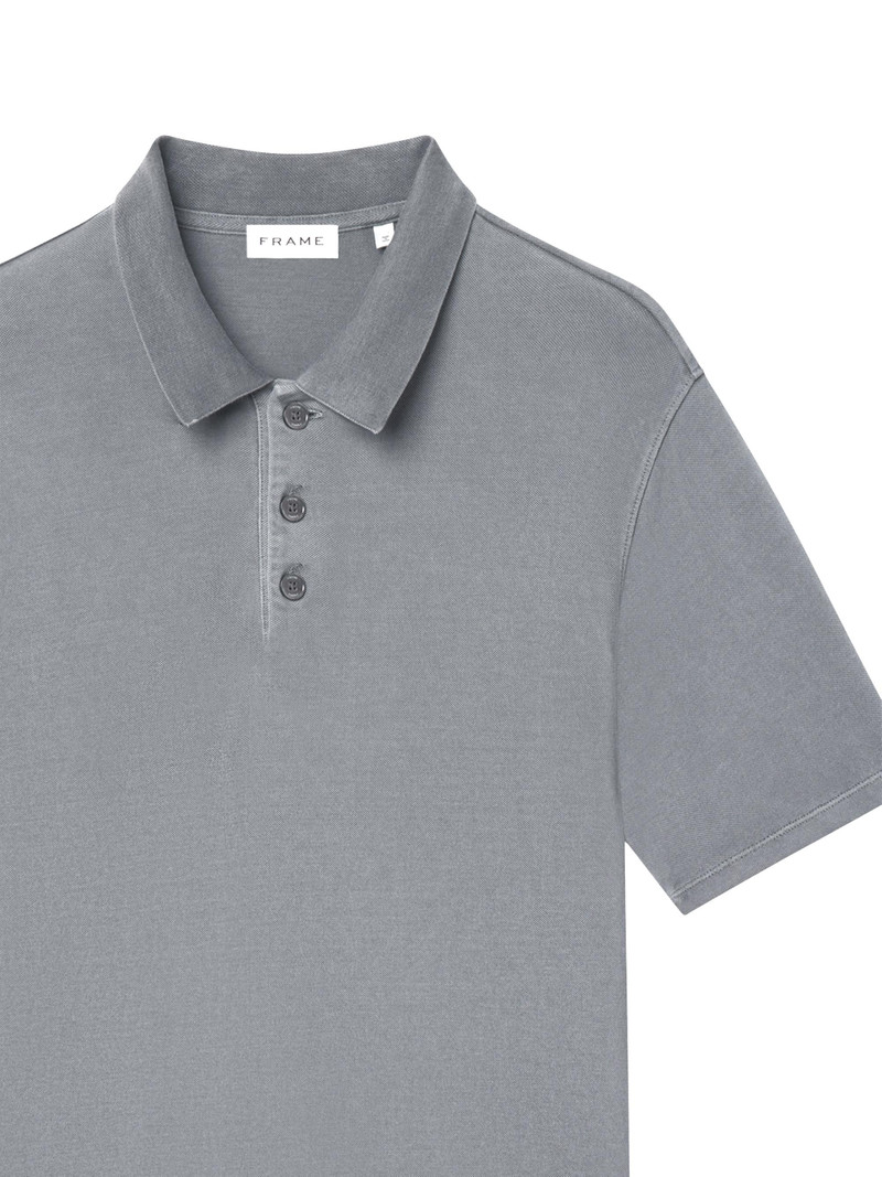 Men's Washed Light Pique Polo Shirt - Antique Modern Grey 8