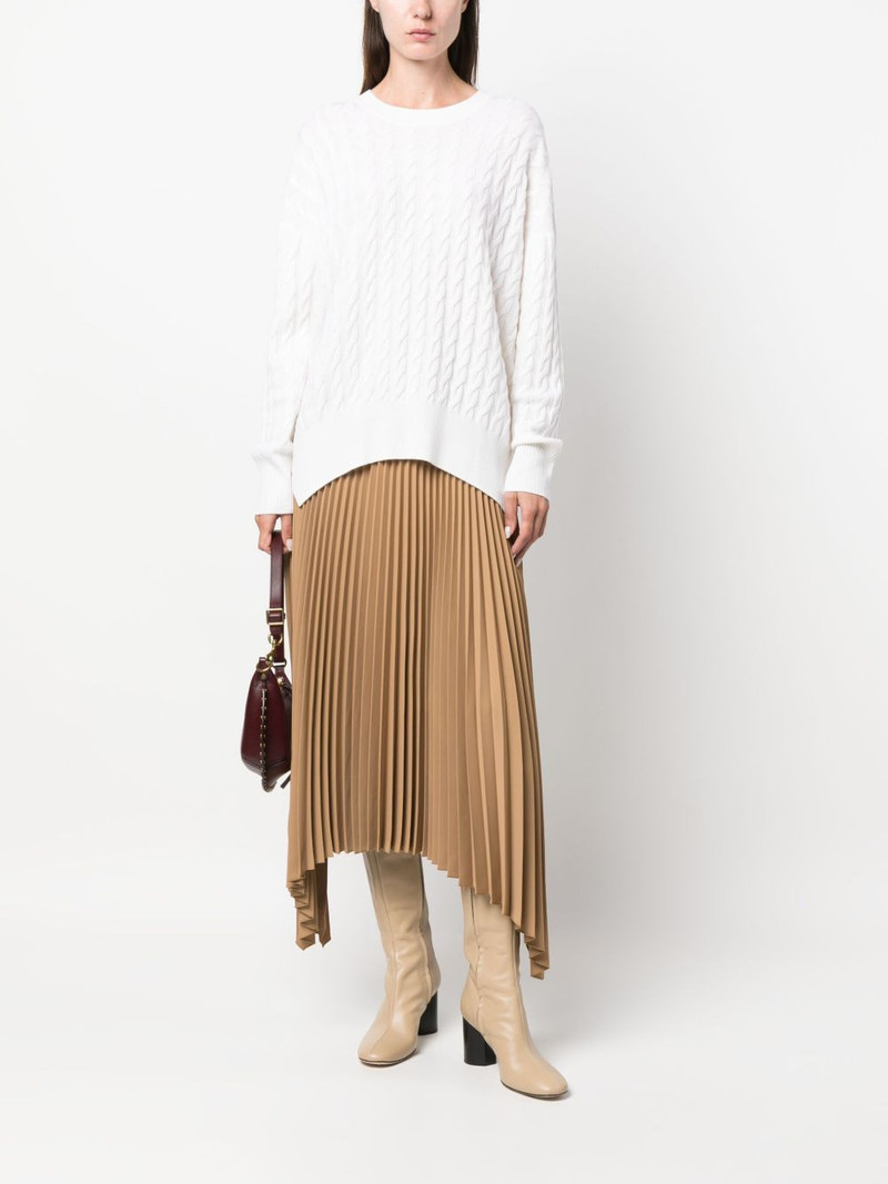 Allude cable-knit long-sleeve jumper outlook