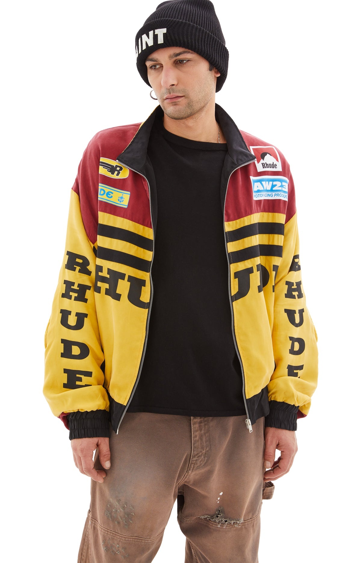 RALLY JACKET (MUSTARD/MAROON/BLACK) - 2