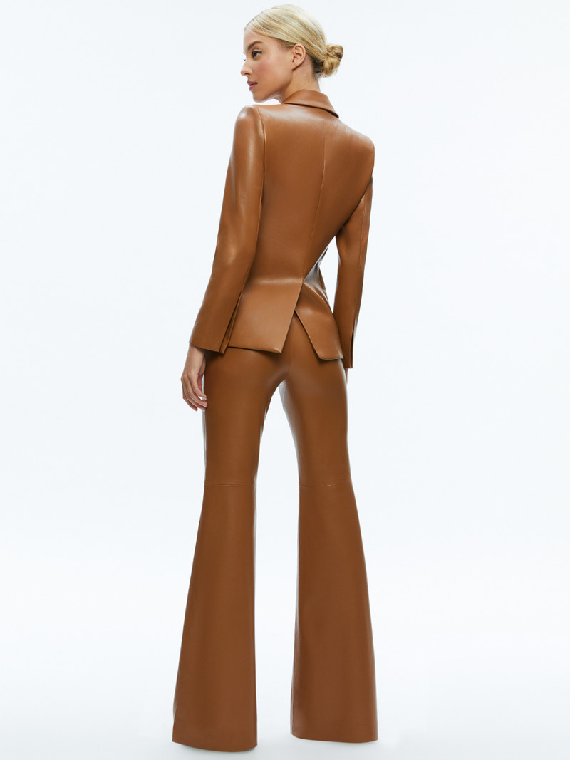 MACEY FITTED VEGAN LEATHER BLAZER 3