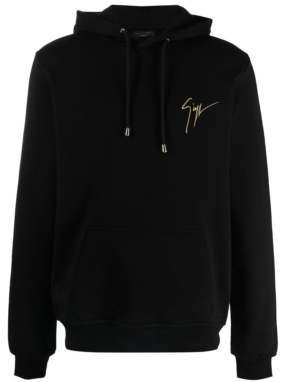 logo-print drawstring hoodie - 1