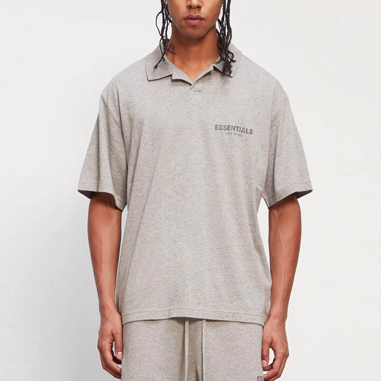 Fear of God Essentials FW20 Polo Shirt 'Heather Oatmeal' 0125250500231260 - 3
