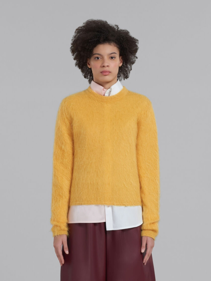 Marni YELLOW MOHAIR AND WOOL JUMPER outlook