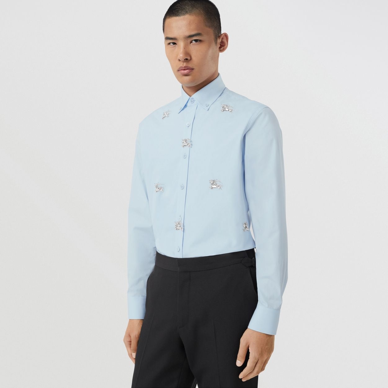 Slim Fit Crystal EKD Cotton Shirt - 6