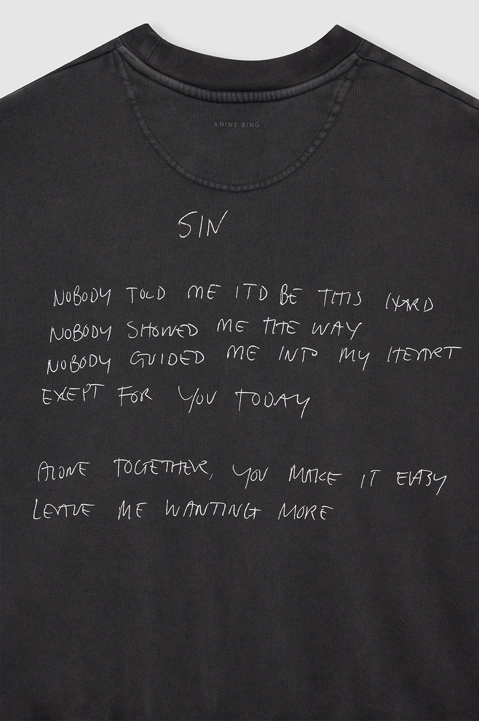 Jaci Sweatshirt Lyrics - Washed Black - 5