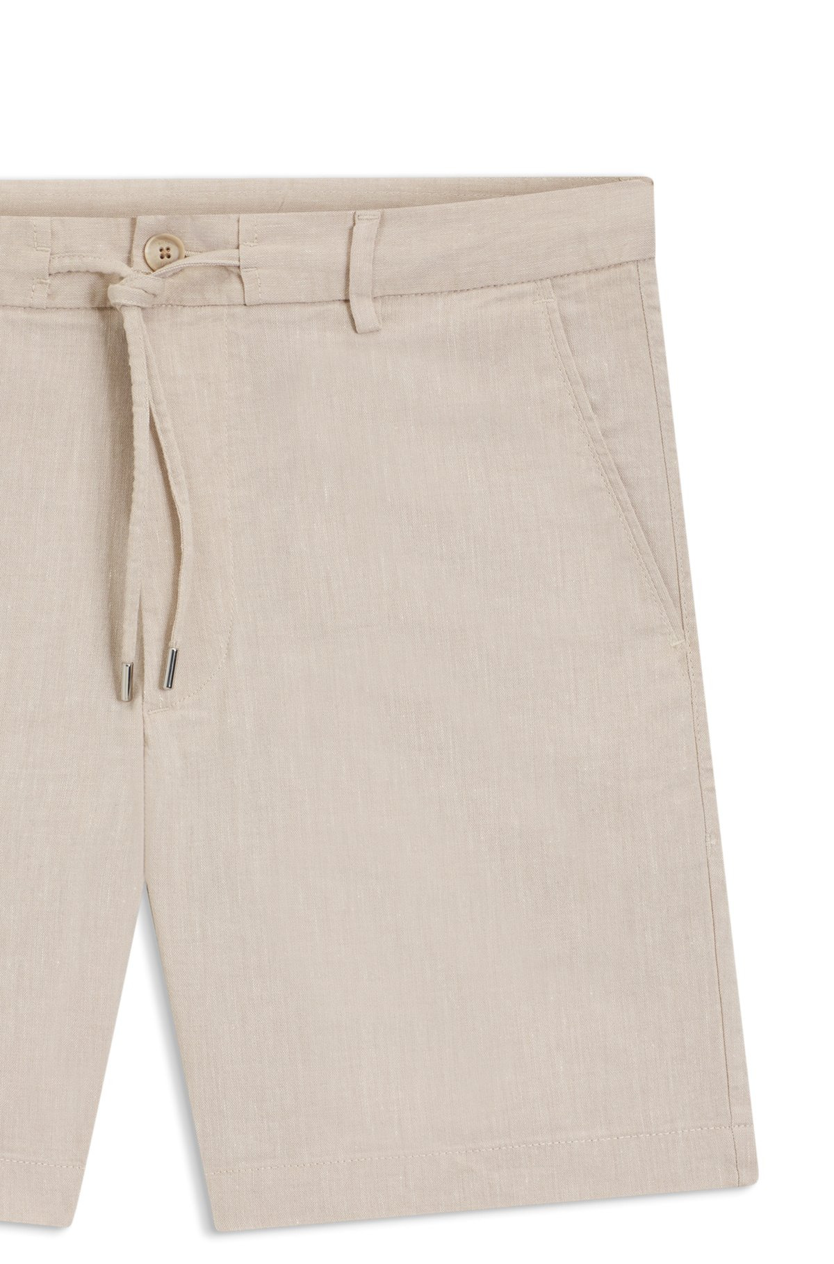 REGULAR-FIT SHORTS IN A LINEN BLEND WITH DRAWCORD - 6