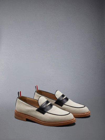 Thom Browne Cotton Canvas Penny Loafer outlook