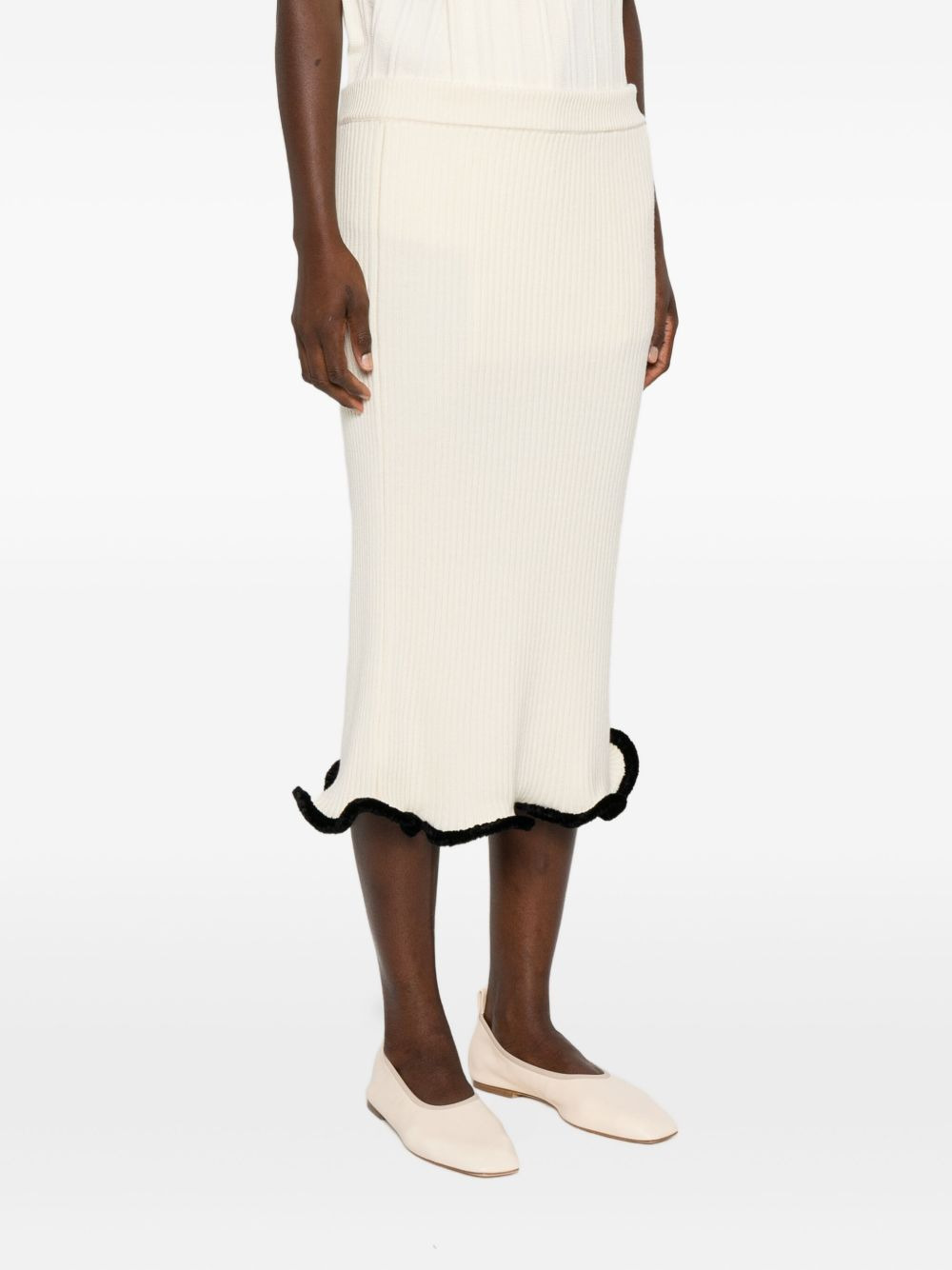 asymmetric midi skirt - 3