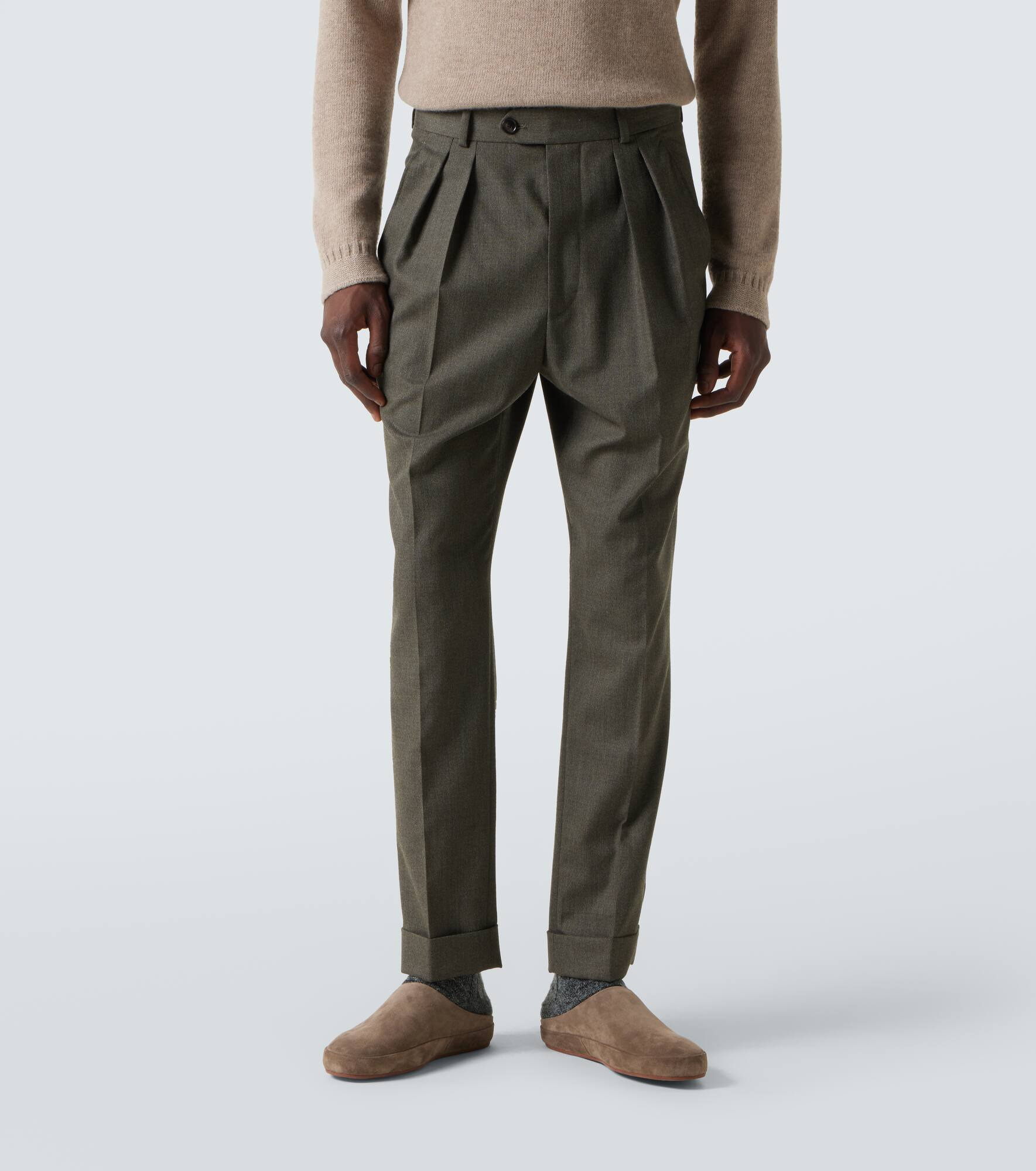 Stafford virgin wool straight pants - 3