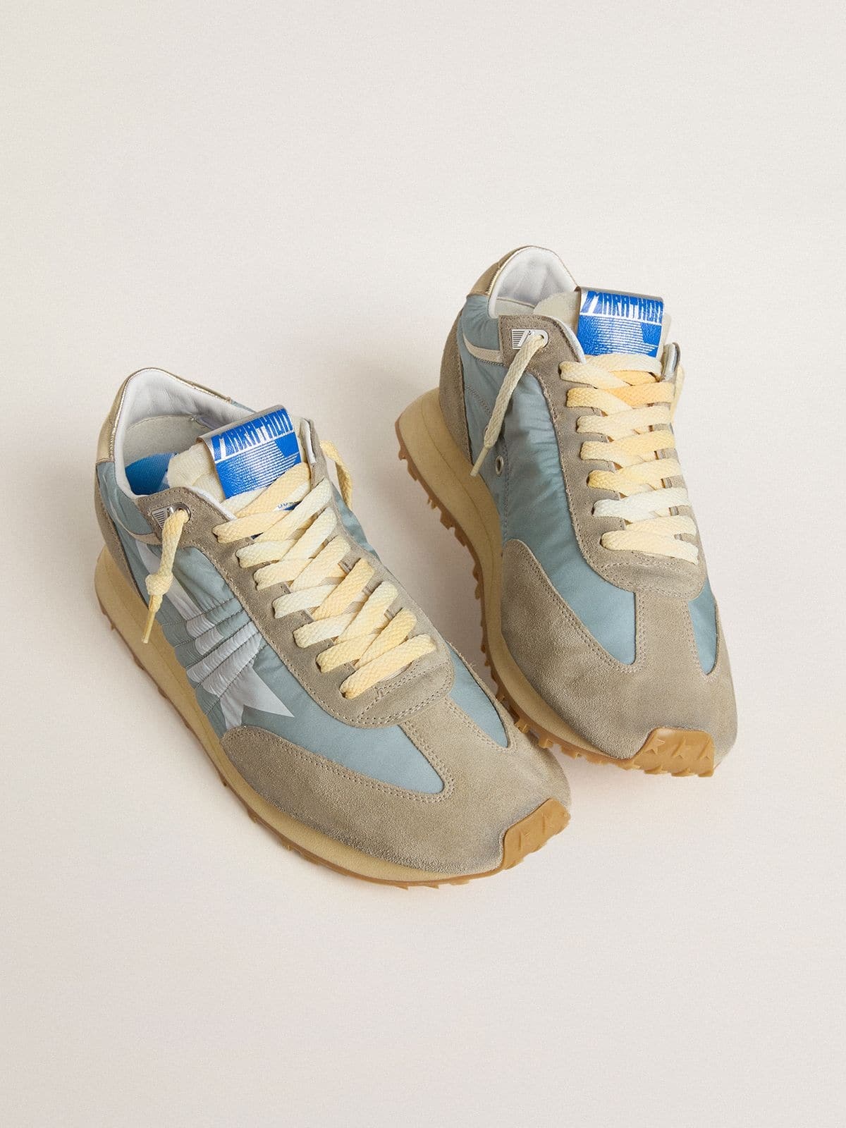 Men’s Marathon with light blue nylon upper and pastel blue star - 2