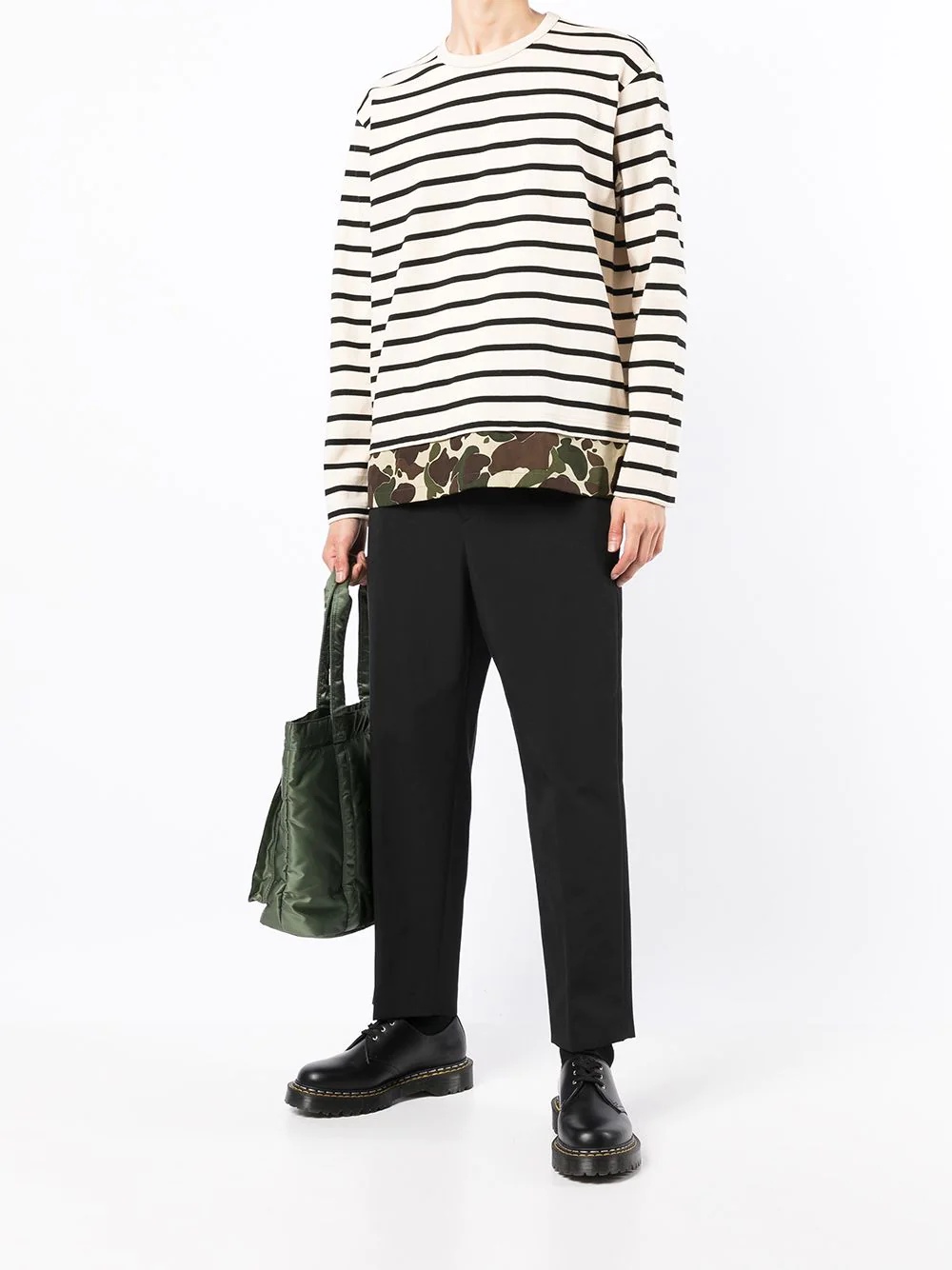 striped long-sleeved T-shirt - 2