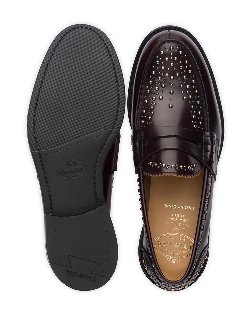 Pembrey studded leather loafers - 3