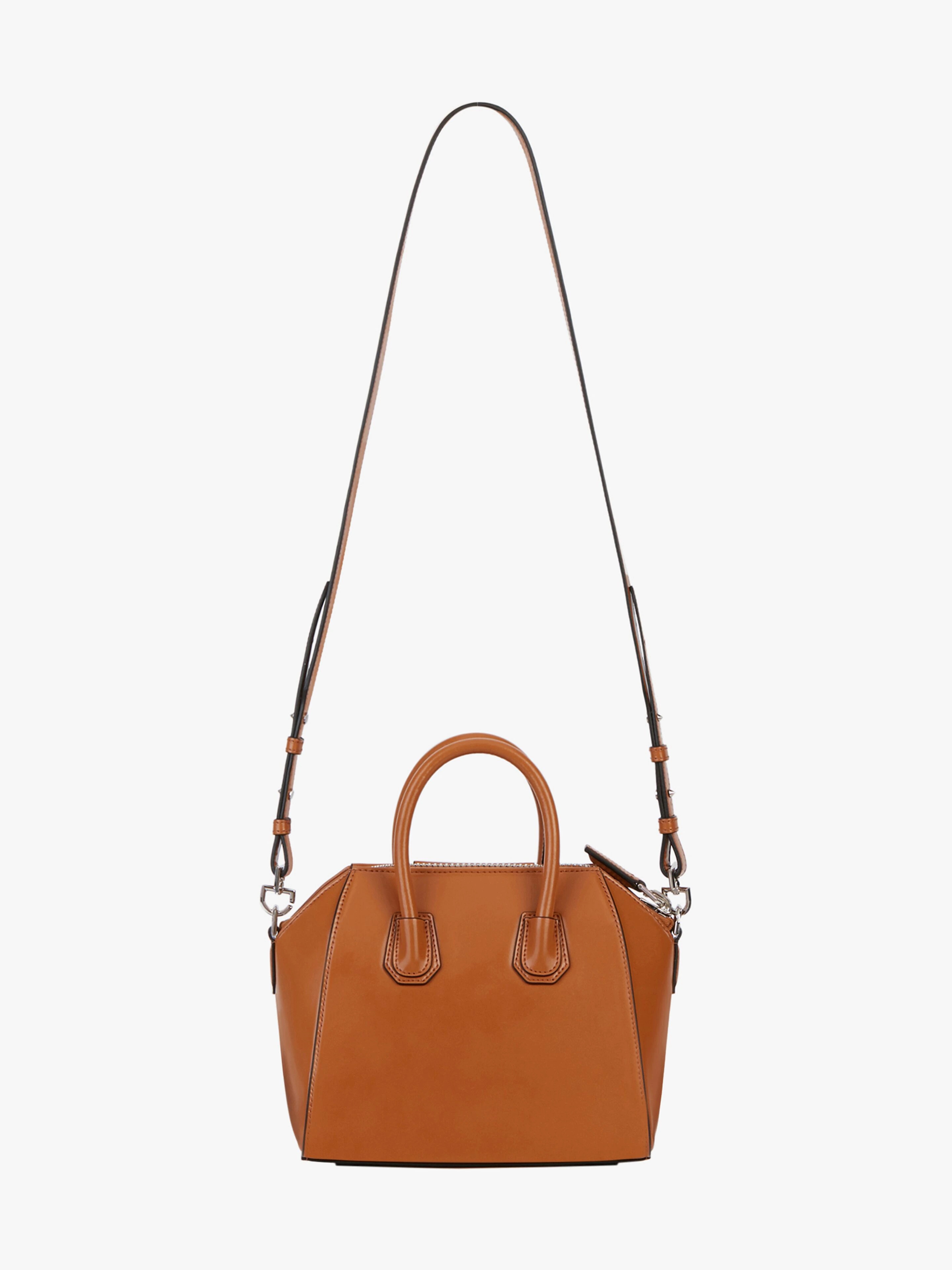 MINI ANTIGONA BAG IN BOX LEATHER - 3