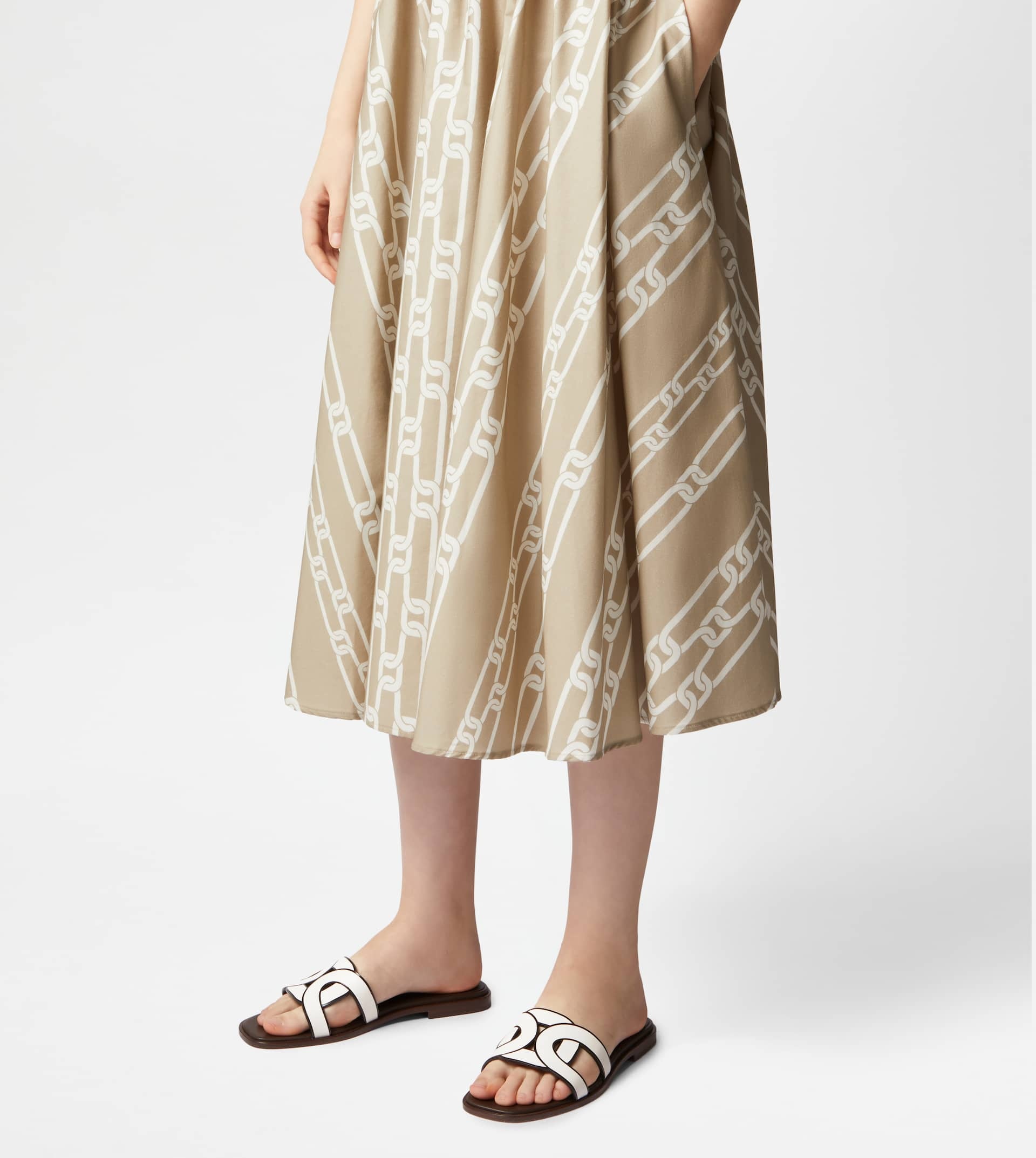 SANDALS IN LEATHER - WHITE - 2