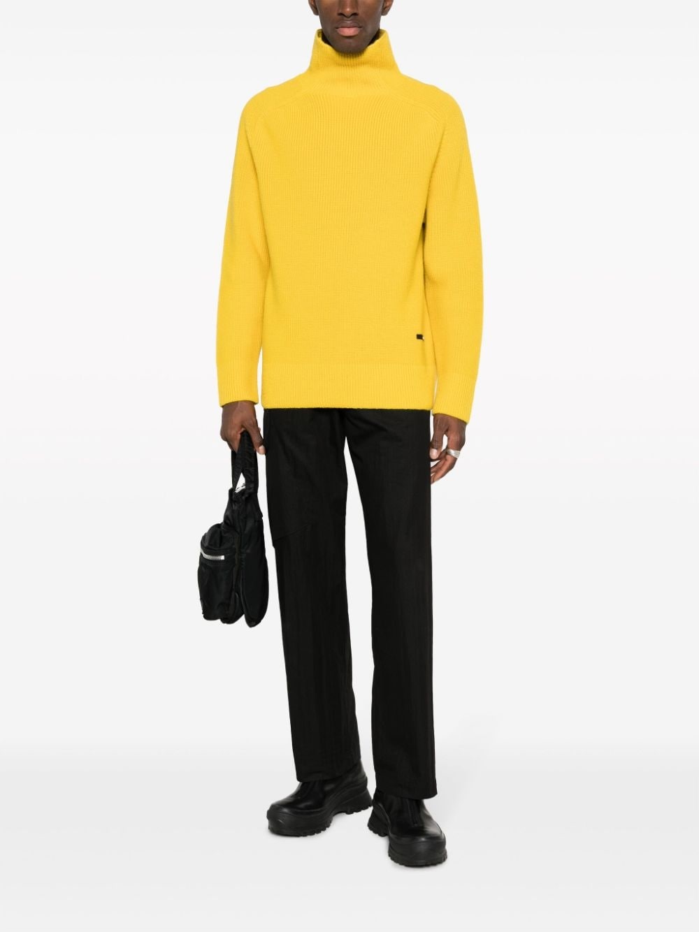 high-neck wool jumper - 2