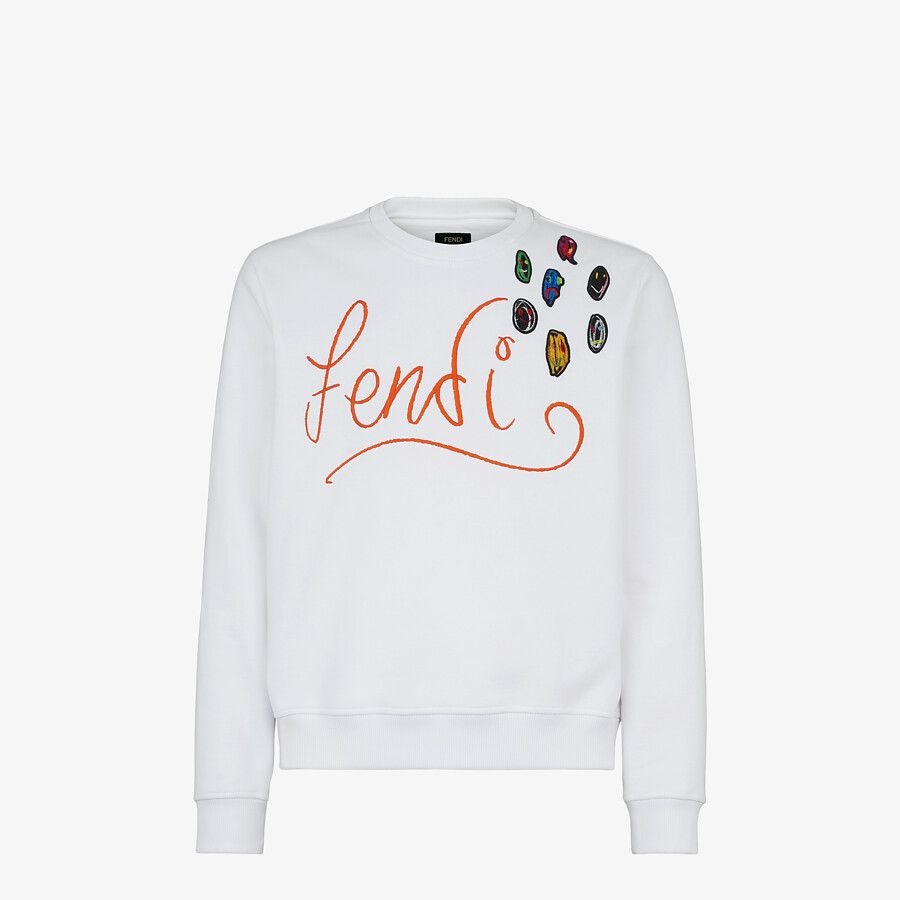 White jersey sweatshirt - 1