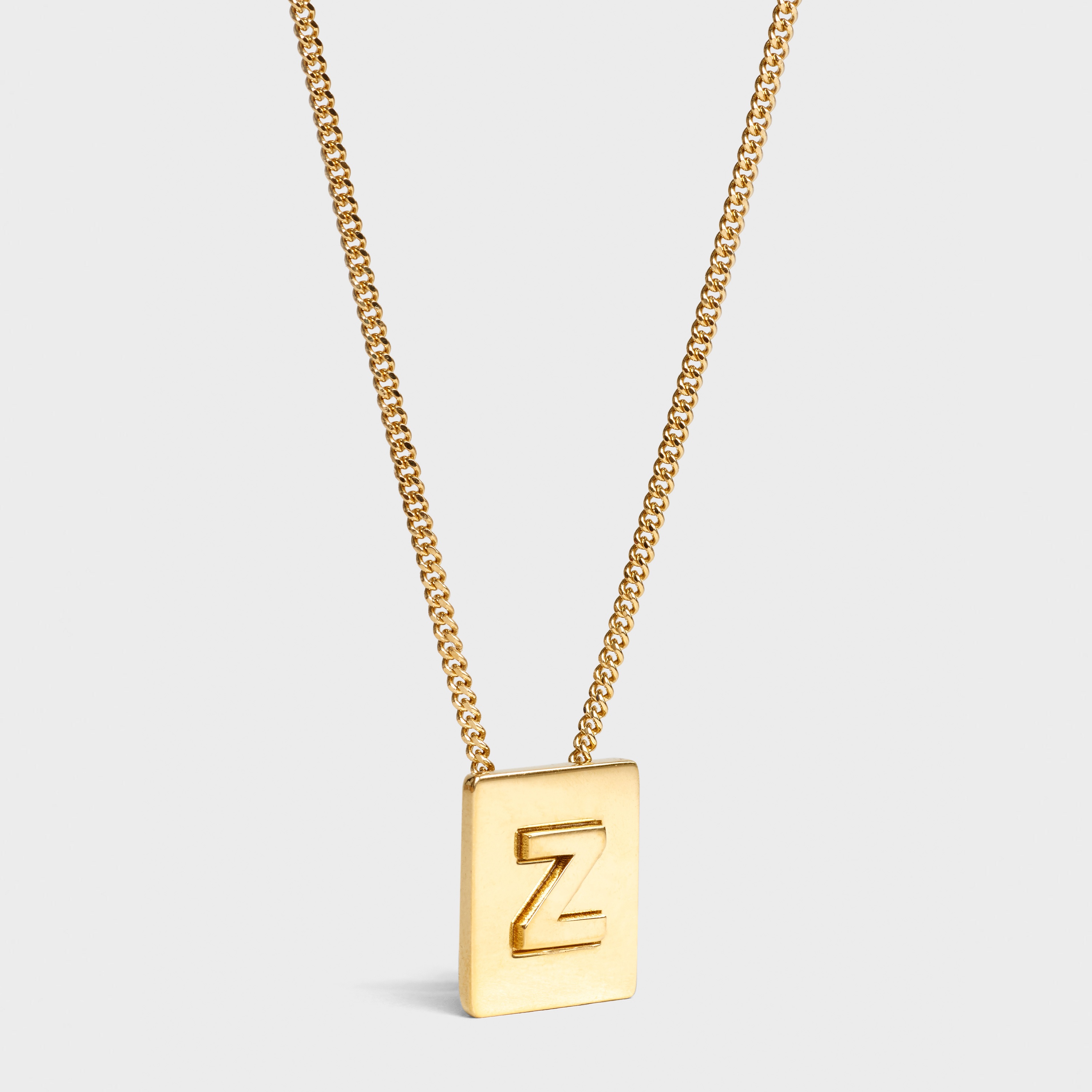 Alphabet Z Necklace in Brass with Gold finish - 1