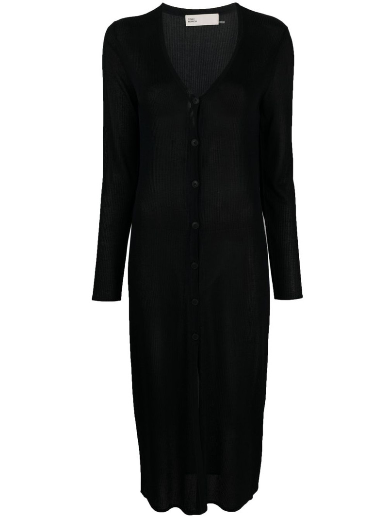 V-neck knitted dress 1