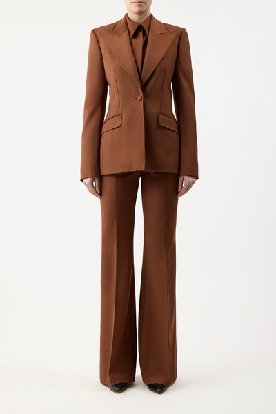 GABRIELA HEARST Leiva Blazer in Cognac Sportswear Wool outlook