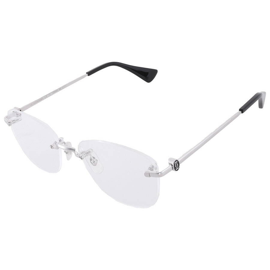 Cartier C Decor Demo Oval Ladies Eyeglasses CT0414O 002 56 - 3