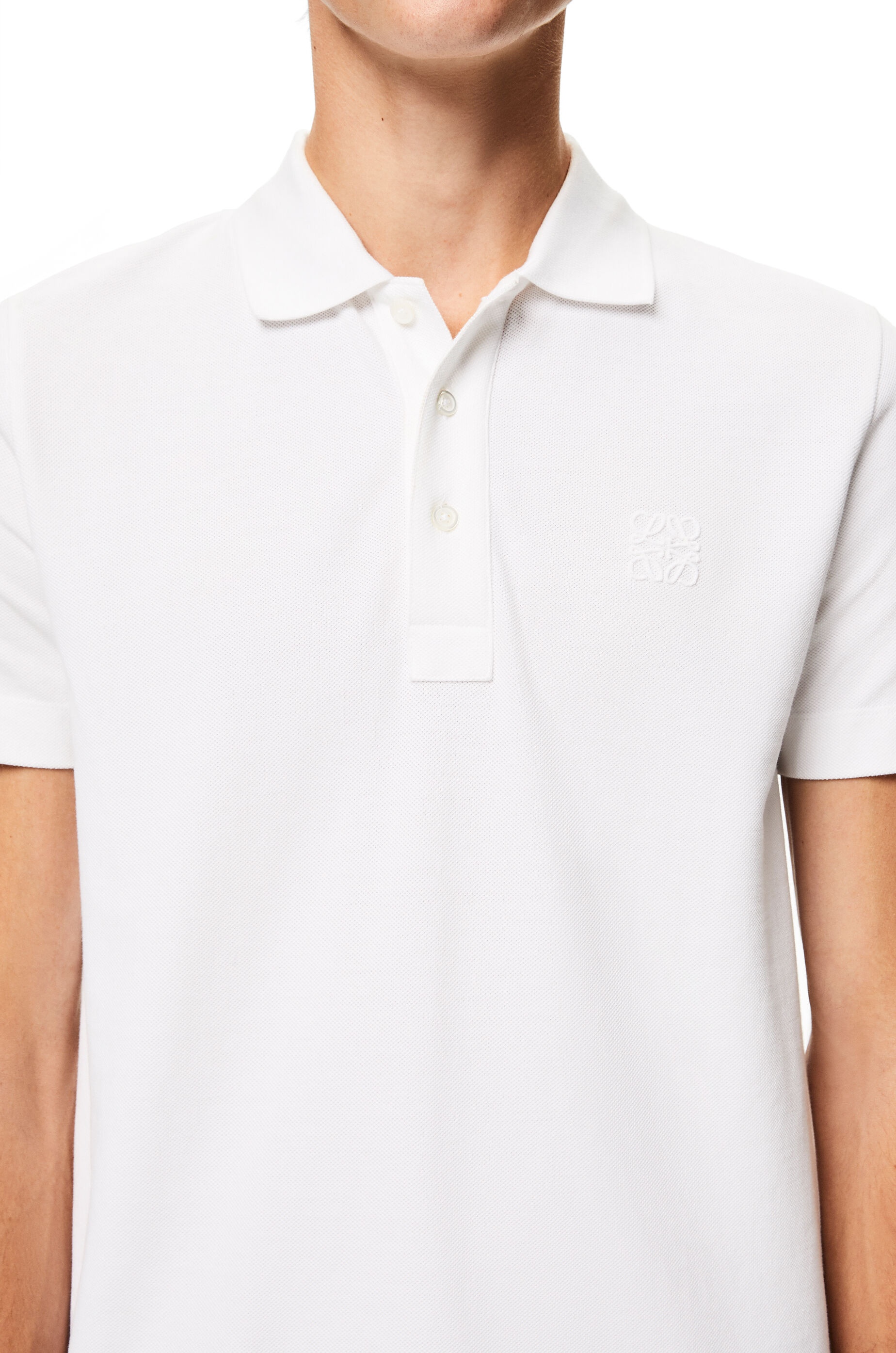 Anagram embroidered polo in cotton - 5