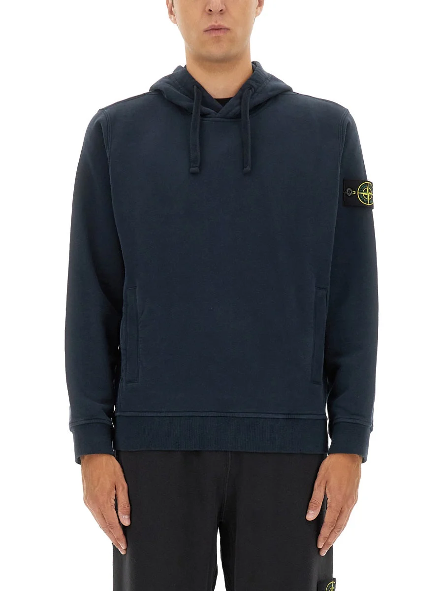 Stone Island Men Cotton Hoodie - 1