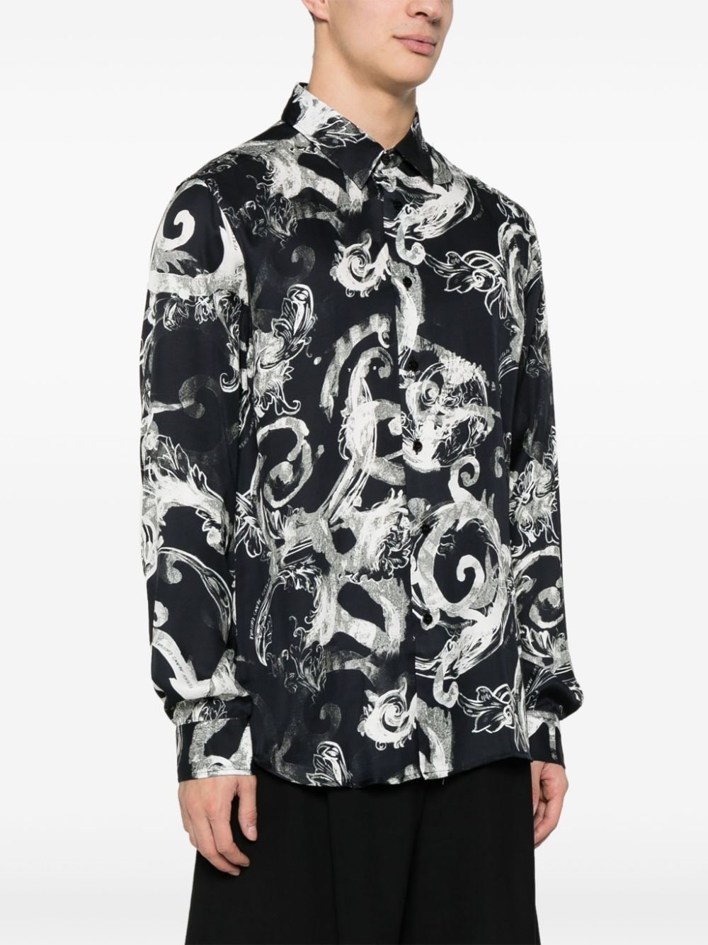 watercolour baroque-pattern shirt - 3