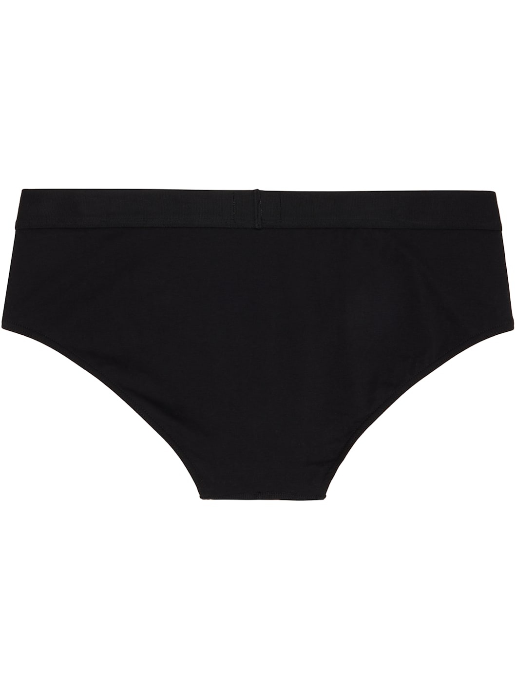 Three-Pack White & Black Logo-Waistband Briefs - 7