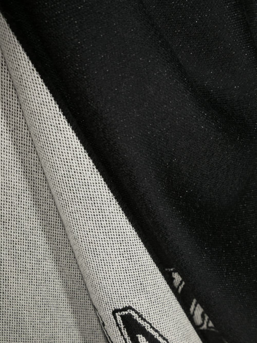 intarsia-knit logo wool scarf - 3