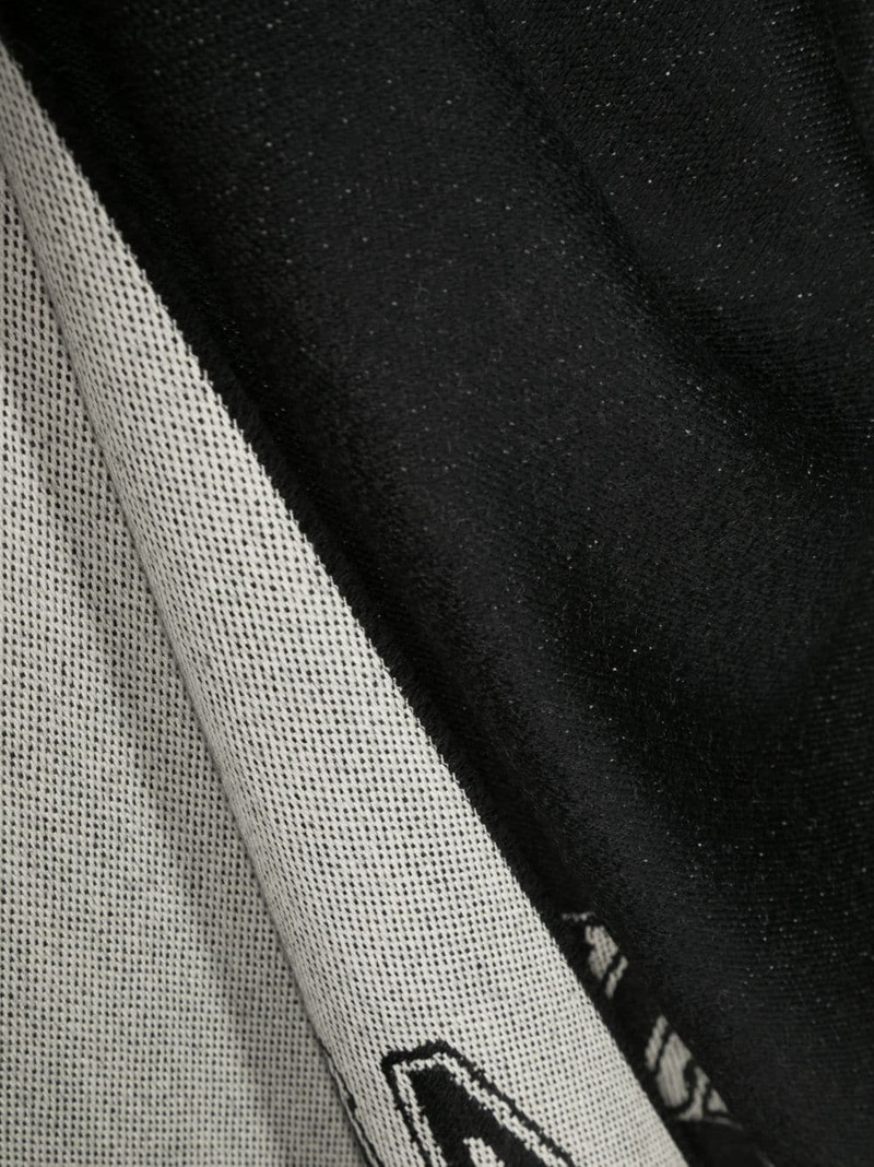 intarsia-knit logo wool scarf 3