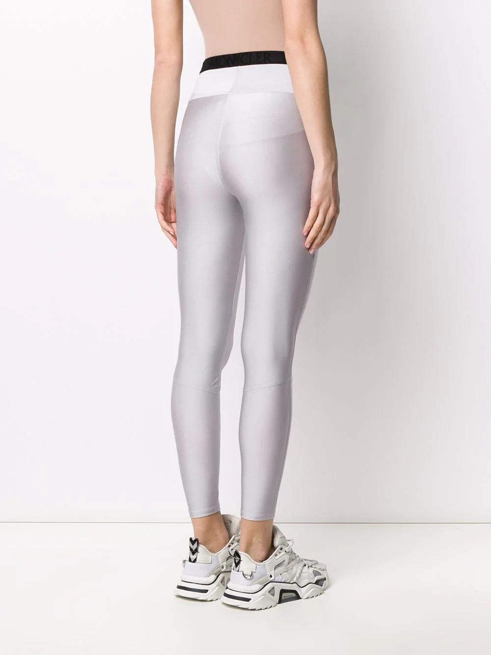 metallic sheen cropped leggings - 4