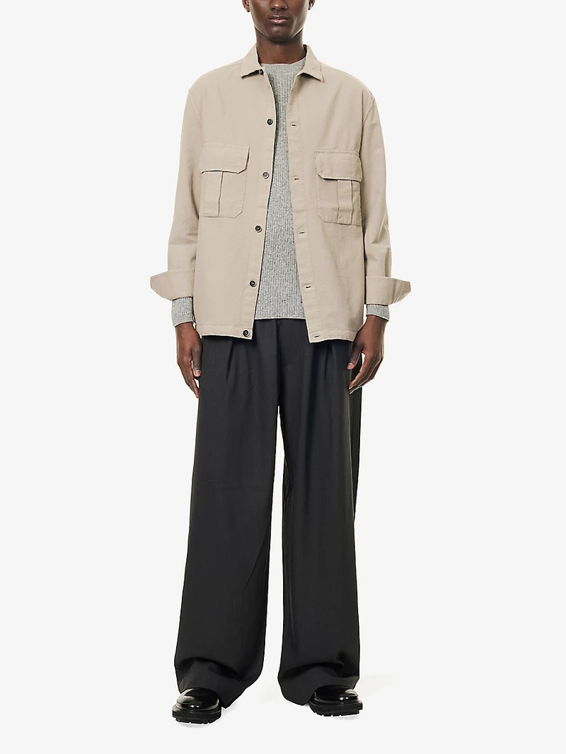 BARENA Spread-Collar Flap-Pattern Cotton Shirt outlook