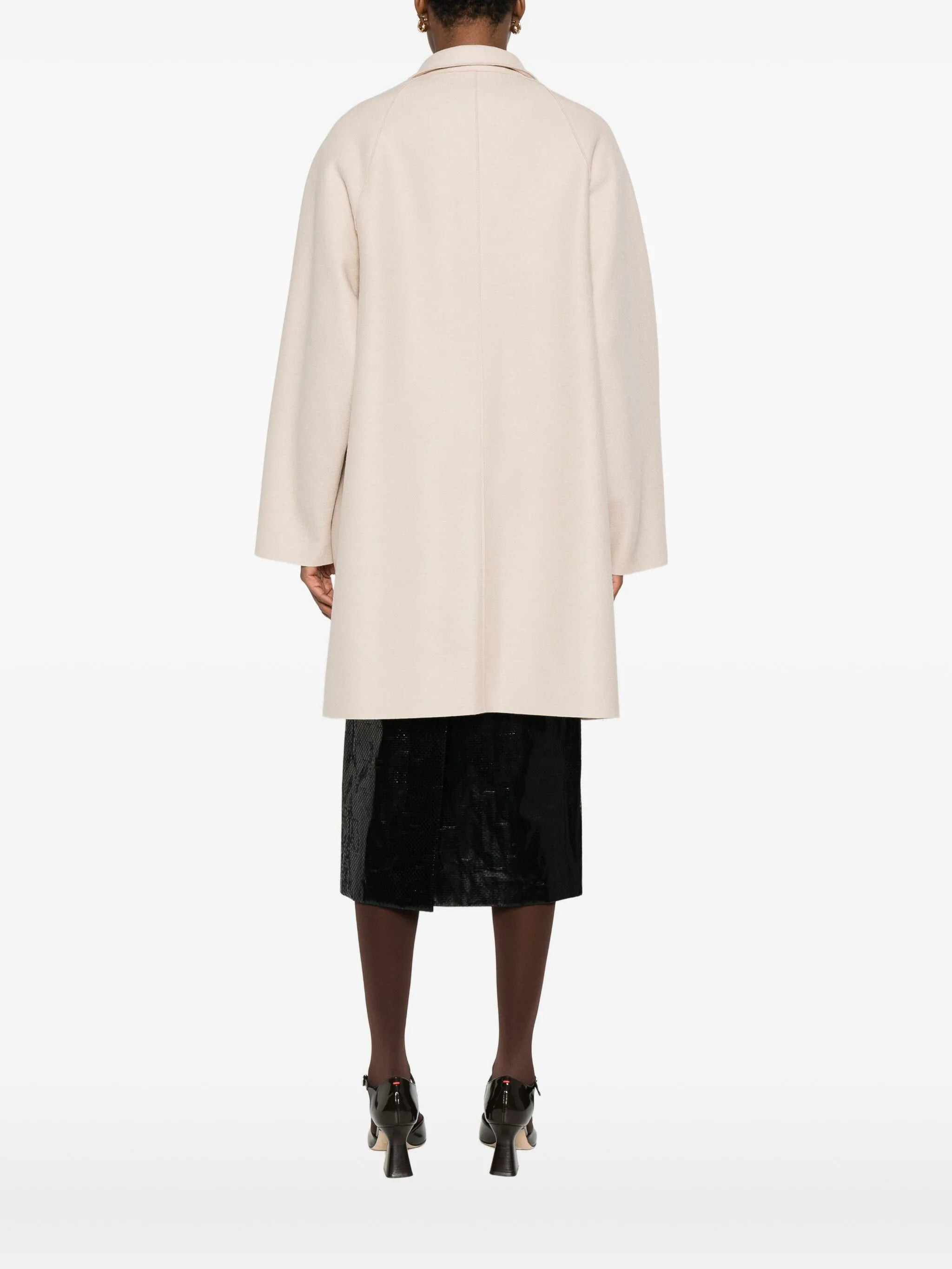Harris Wharf London Raglan-sleeve Button Coat - 4